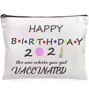 Cosmetic Makeup Bag Travel Case Women Quarantine Birthday 2021 NWT